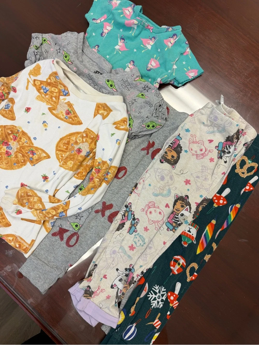 Star Wars Kids Pajama Set - Teal, White, Gray, Green, Purple, Gold